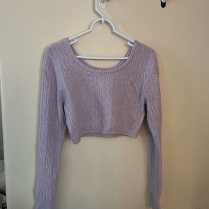 Future collective medium women’s purple long sleeve cropped